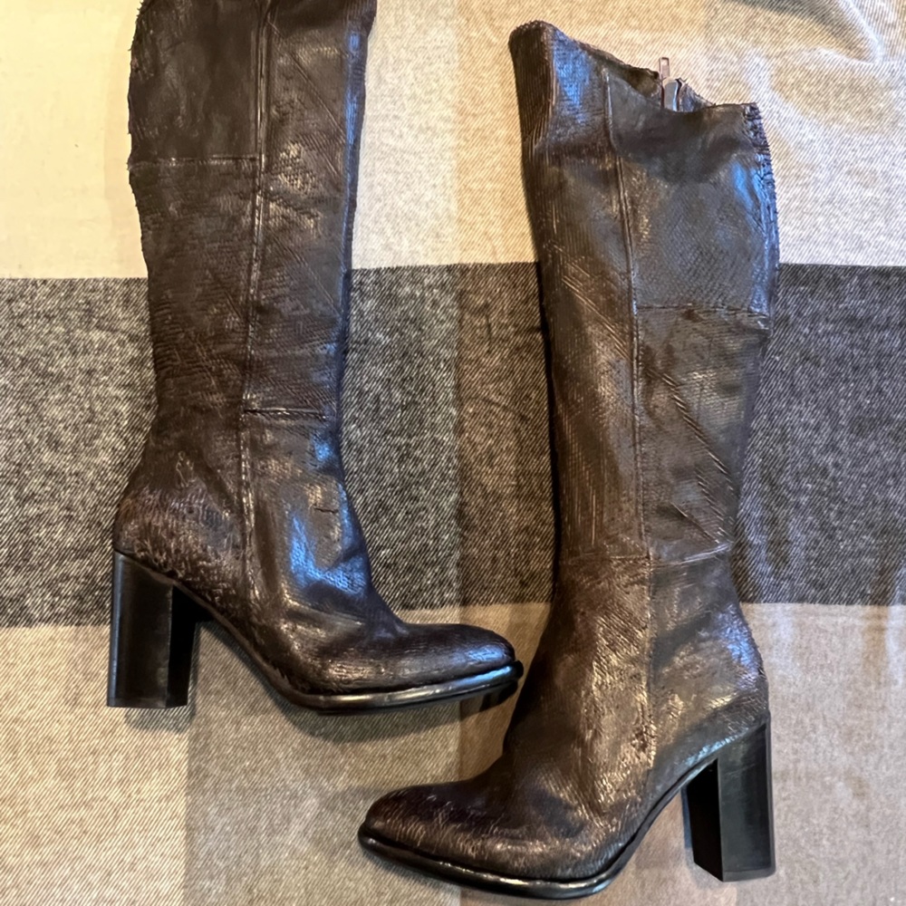 DUCANERO manifattura italiana Dark Brown leather Boot NWOT Size 9 FREE SHIPPING!
